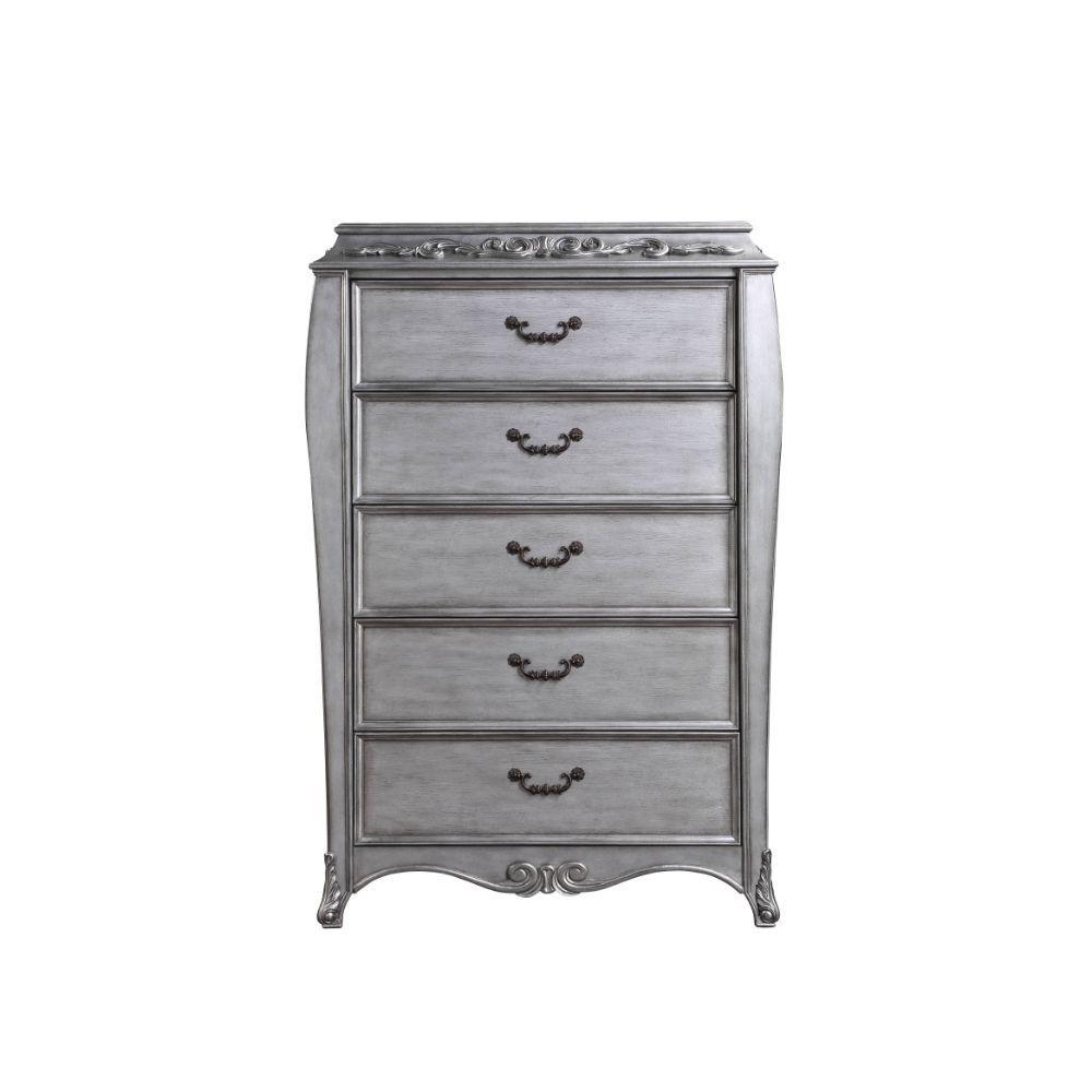 ACME - Leonora - Chest - Vintage Platinum - 5th Avenue Furniture