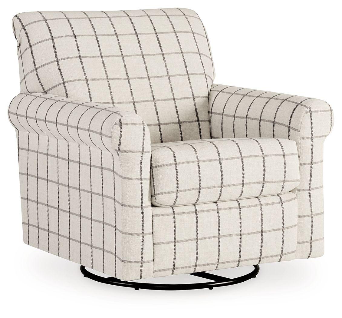 Benchcraft® - Davinca - Charcoal - Swivel Glider Accent Chair - 5th Avenue Furniture