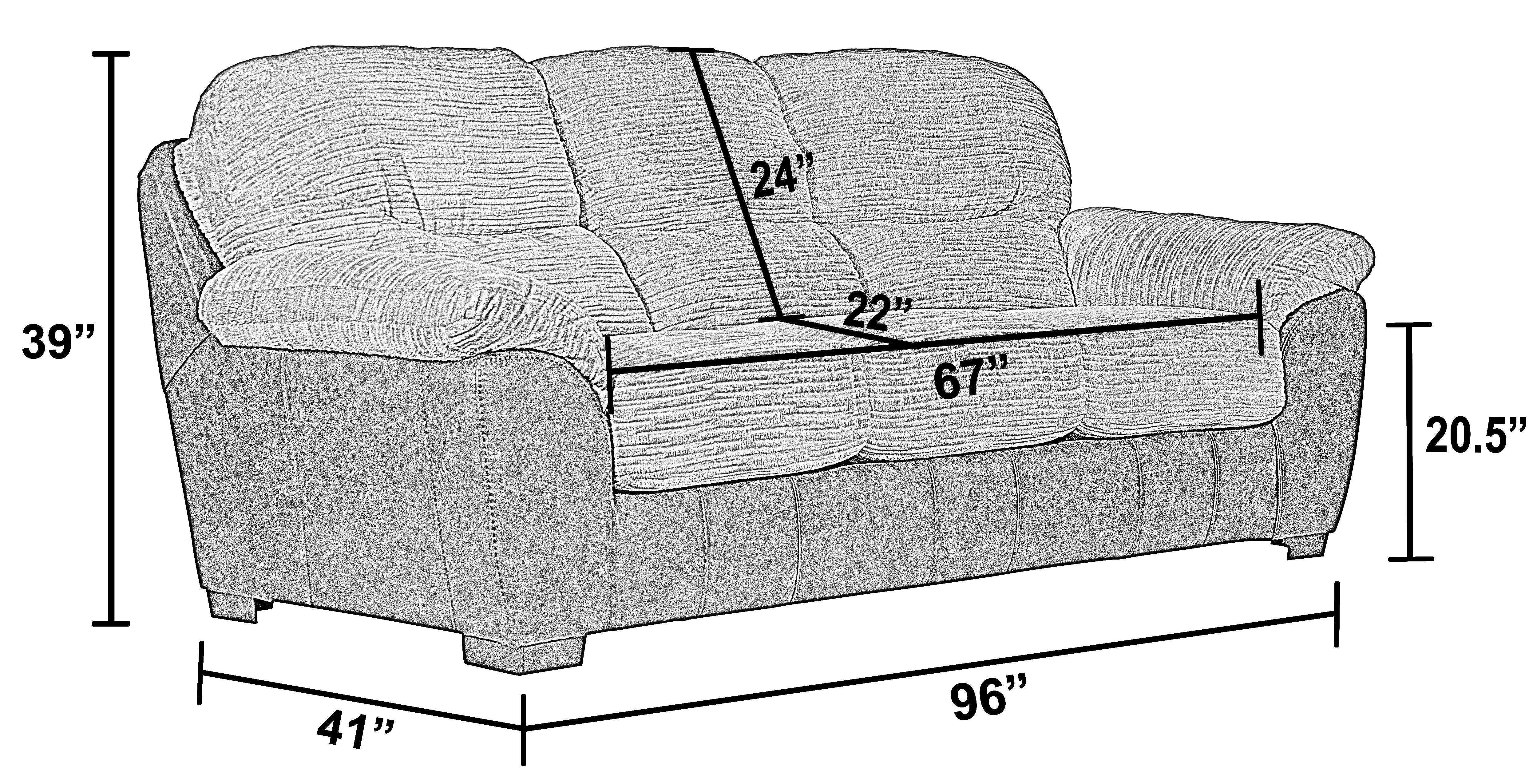 McMahon - Sofa With Drop Down Table - Bark - 5th Avenue Furniture