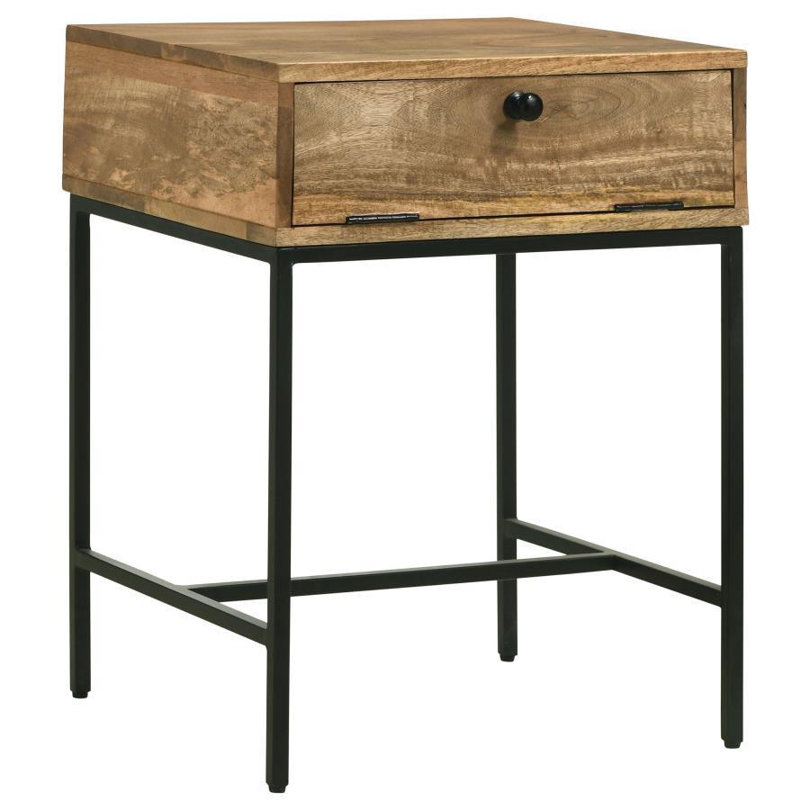 Coaster Fine Furniture - Stephie - 1-Drawer Rectangular End Table - Honey Brown - 5th Avenue Furniture
