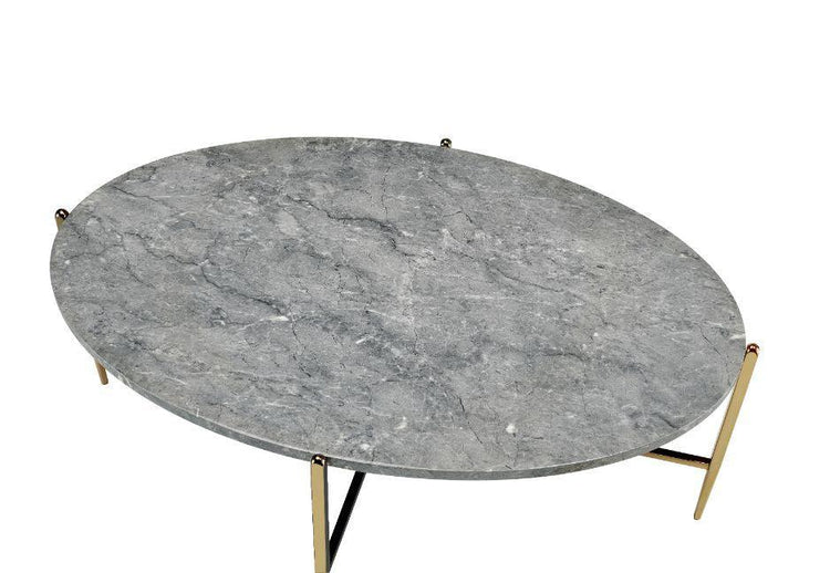 ACME - Tainte - Coffee Table - Faux Marble & Champagne Finish - 5th Avenue Furniture