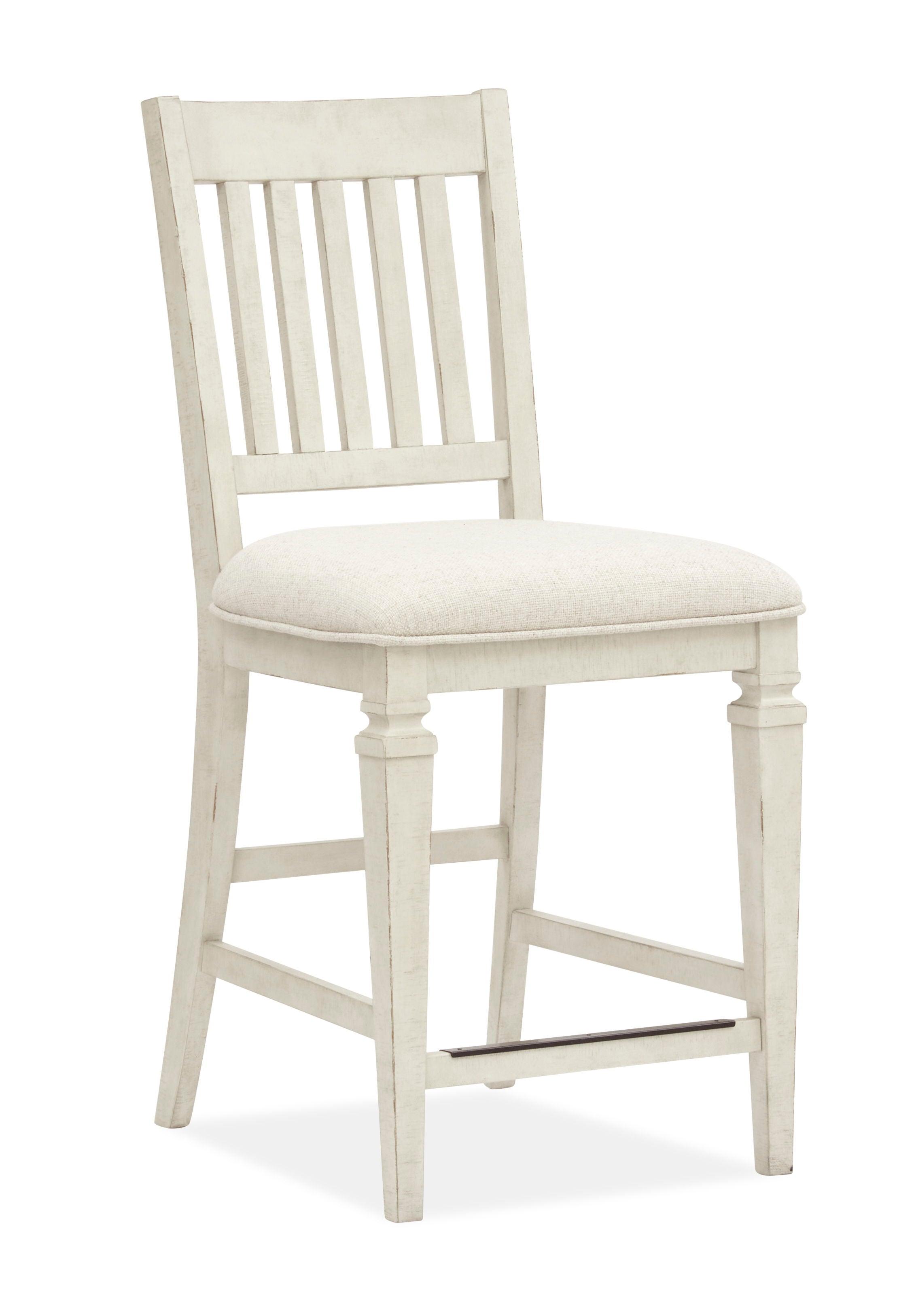 Magnussen Furniture - Newport - Counter Dining Chair With Upholstered Seat (Set of 2) - Alabaster - 5th Avenue Furniture
