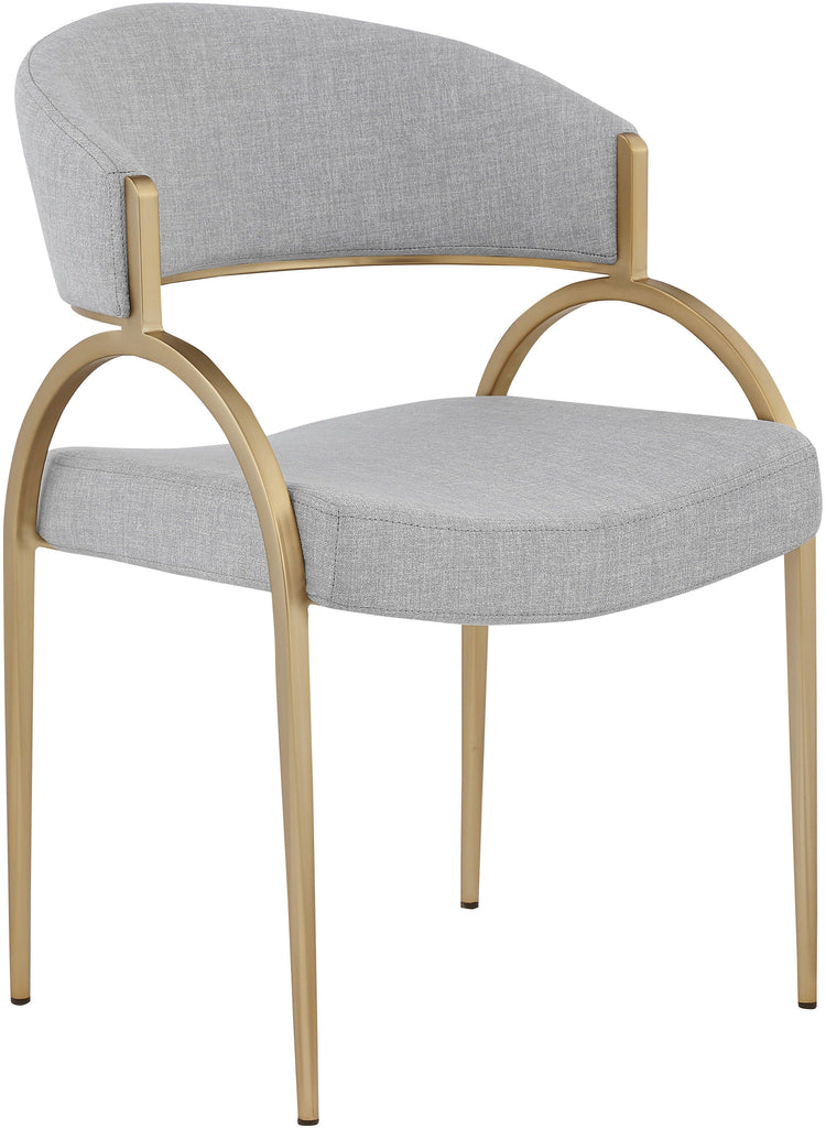 Meridian Furniture - Privet - Dining Chair Set - Gold Base - 5th Avenue Furniture