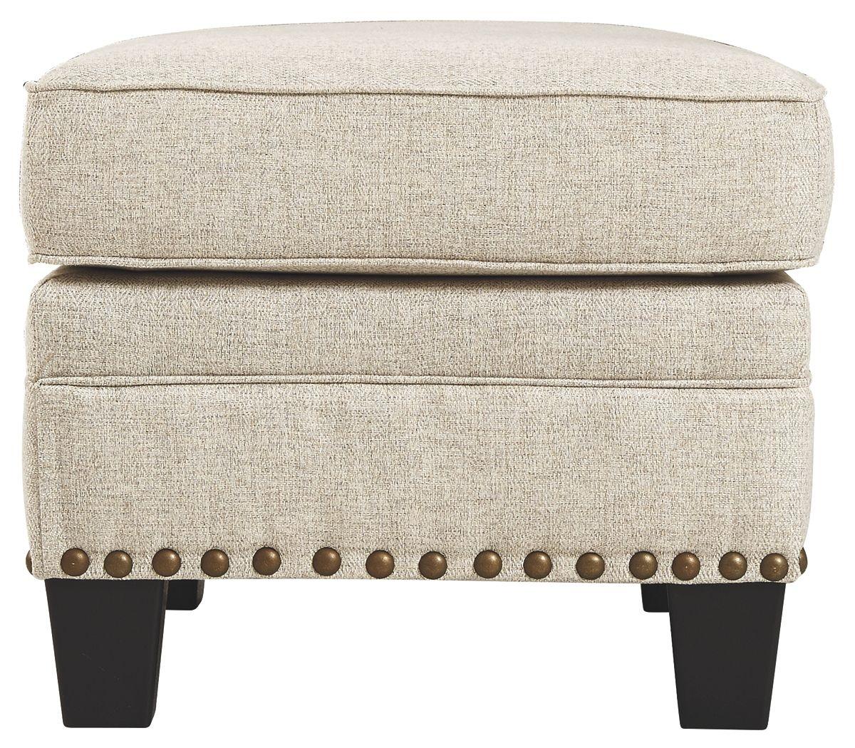 Ashley Furniture - Claredon - Linen - Ottoman - 5th Avenue Furniture