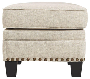 Ashley Furniture - Claredon - Linen - Ottoman - 5th Avenue Furniture