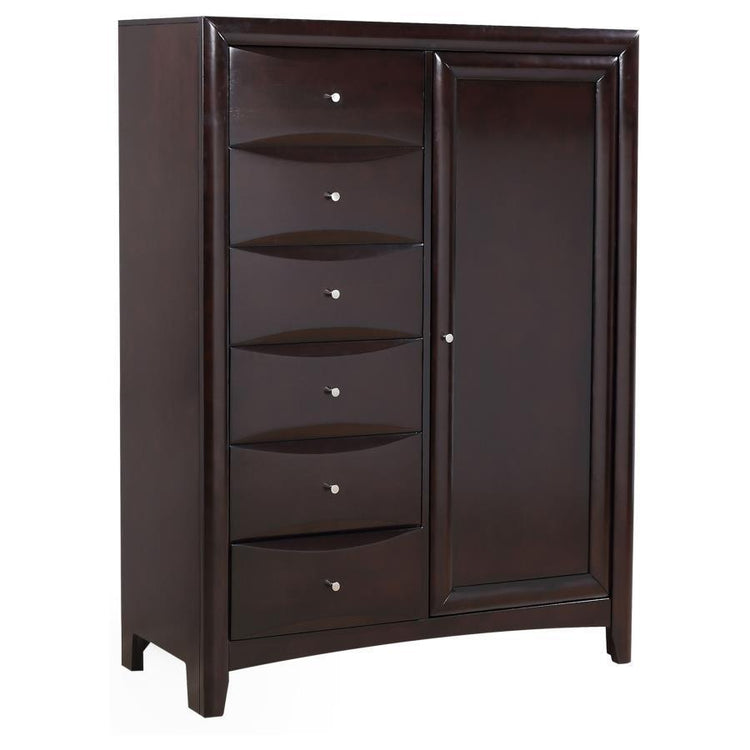 CoasterEssence - Phoenix - 6-Drawer Door Chest - Deep Cappuccino - 5th Avenue Furniture