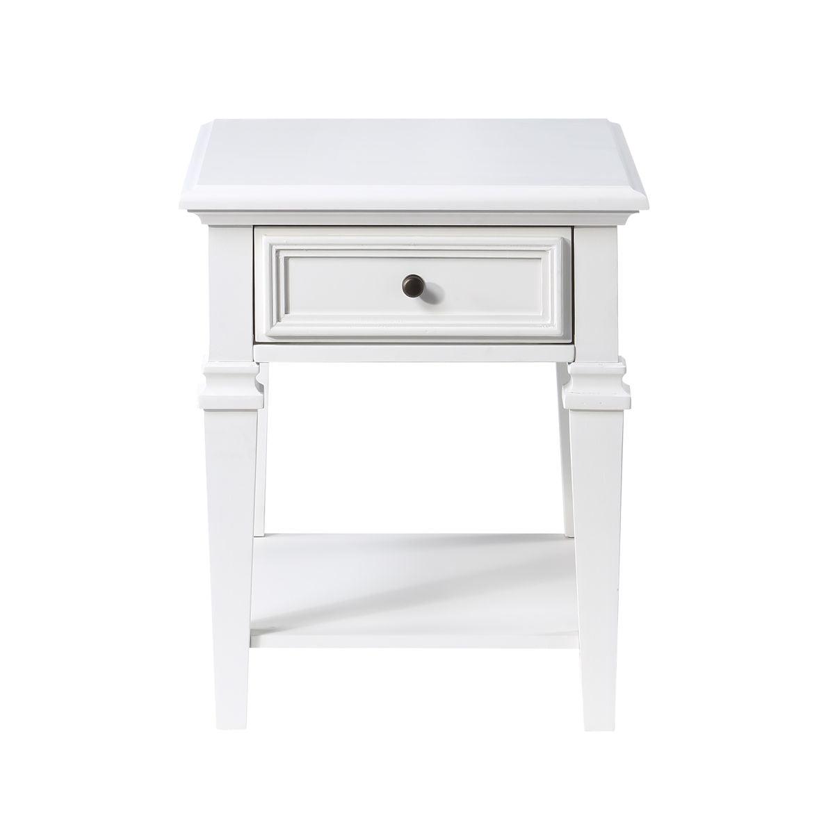 Steve Silver Furniture - Charlestown - End Table - White - 5th Avenue Furniture