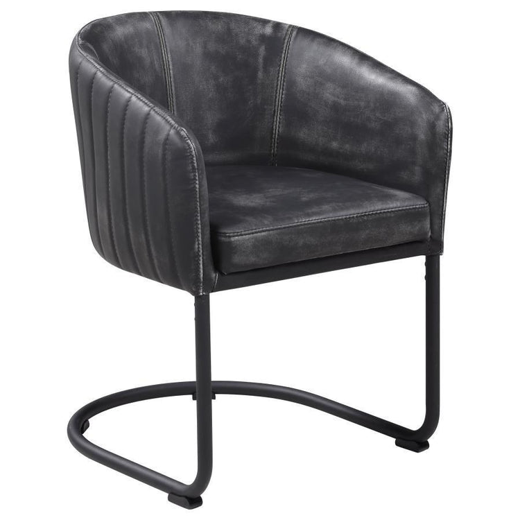 CoasterElevations - Banner - Upholstered Dining Chair - Anthracite And Matte Black - 5th Avenue Furniture