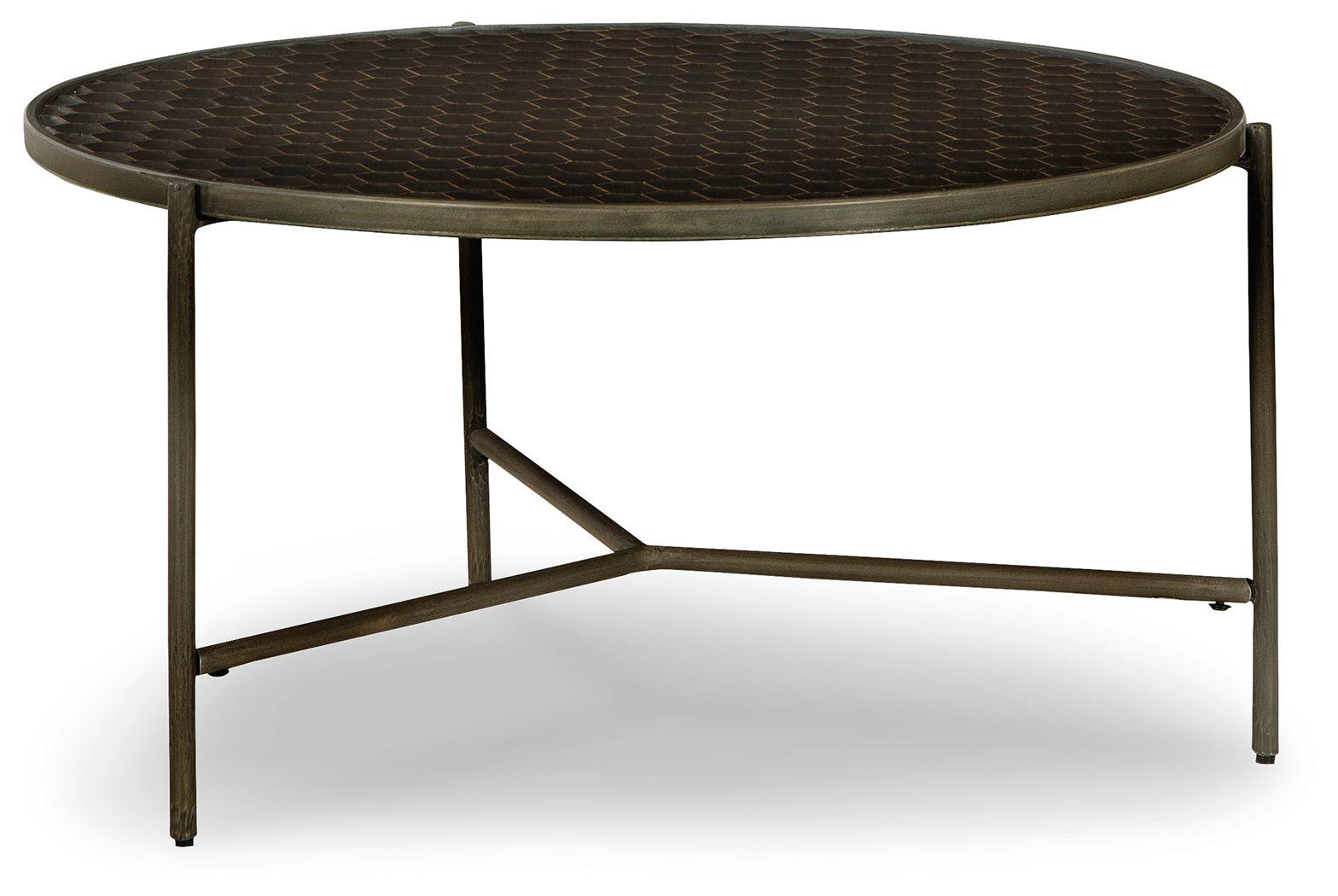 Signature Design by Ashley® - Doraley - Brown / Gray - Round Cocktail Table - 5th Avenue Furniture