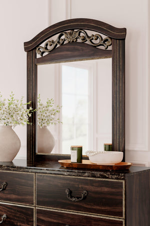 Signature Design by Ashley® - Glosmount - Two-tone - Dresser And Mirror - 5th Avenue Furniture