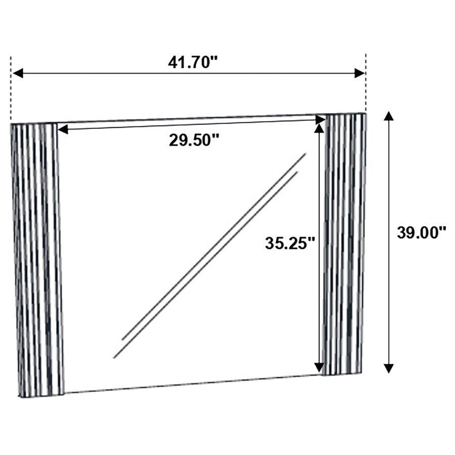 CoasterEveryday - Blacktoft - Rectangle Dresser Mirror - Black - 5th Avenue Furniture