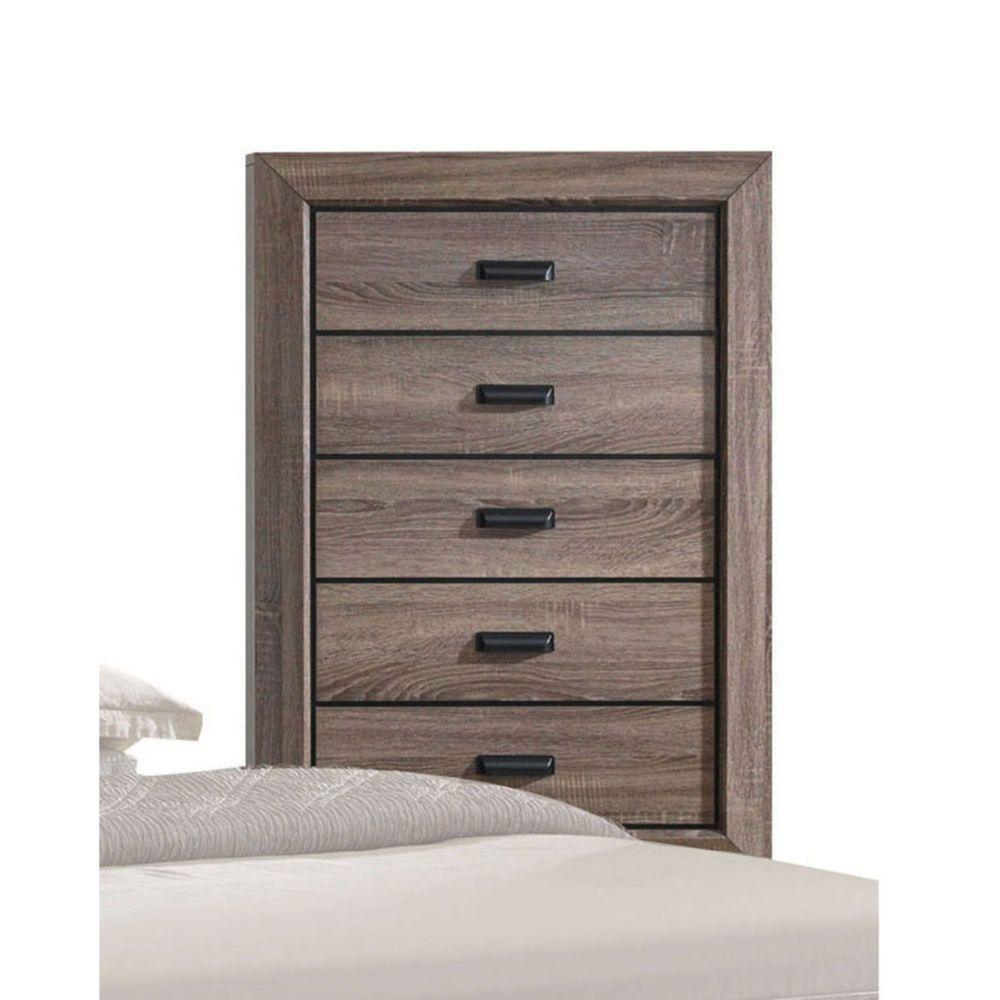 ACME - Lyndon - Chest - Weathered Gray Grain - 5th Avenue Furniture