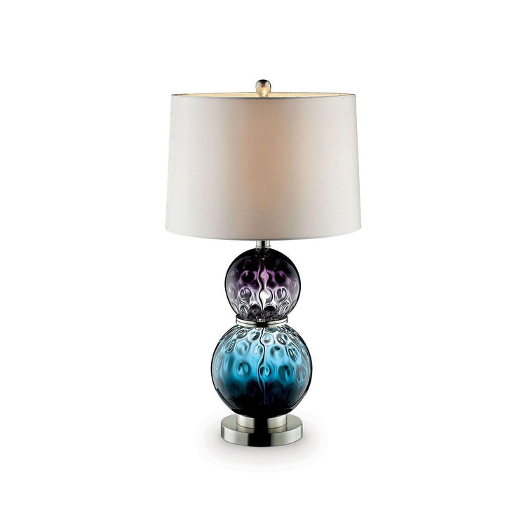 Furniture of America - Camila - Glass Table Lamp - Purple / Blue - 5th Avenue Furniture