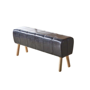 ACME - Dessa - Bench - Black PU & Natural - 5th Avenue Furniture