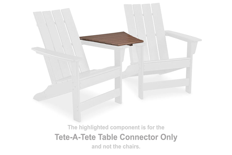 Signature Design by Ashley® - Emmeline - Brown - Tete-a-tete Table Connector - 5th Avenue Furniture