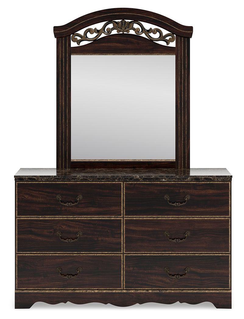 Signature Design by Ashley® - Glosmount - Two-tone - Dresser And Mirror - 5th Avenue Furniture