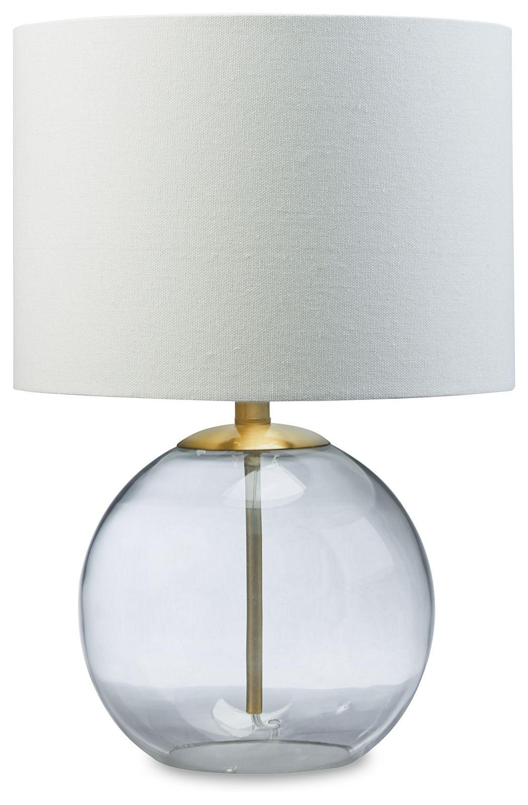 Signature Design by Ashley® - Samder - White - Glass Table Lamp - 5th Avenue Furniture