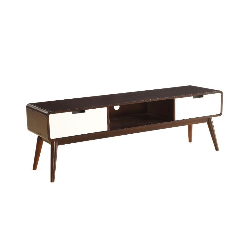 ACME - Christa - TV Stand - Espresso & White - 5th Avenue Furniture