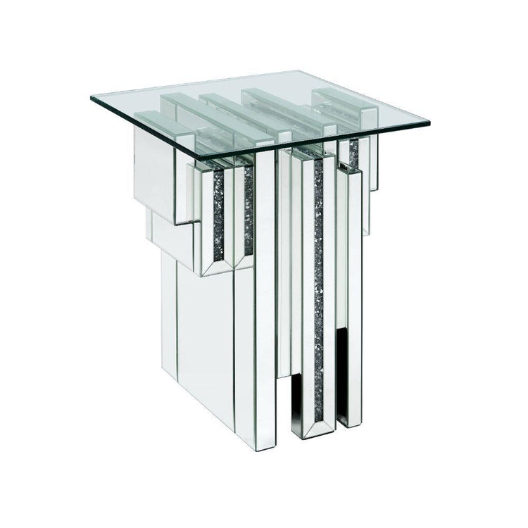 ACME - Noralie - End Table - Mirrored - Wood - 5th Avenue Furniture