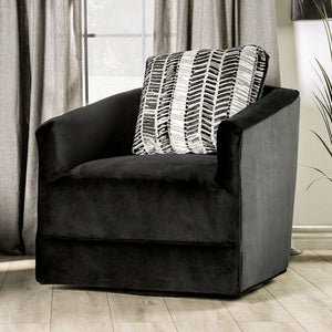 Furniture of America - Modbury - Swivel Chair - Black - 5th Avenue Furniture