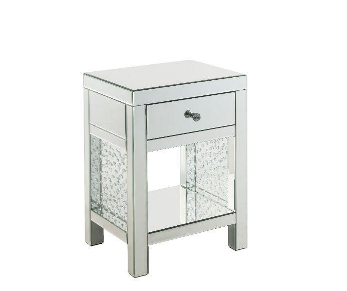 ACME - Nysa - Accent Table - Mirroed & Faux Cyrstals Inlay - 5th Avenue Furniture