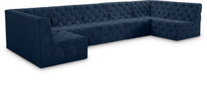Meridian Furniture - Tuft - Modular Sectional 7 Piece - Navy - Fabric - 5th Avenue Furniture