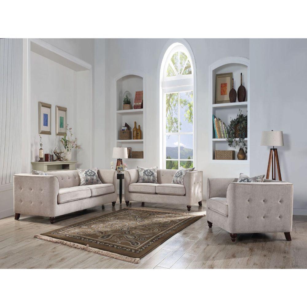 ACME - Cyndi - Loveseat - Tan Velvet - 5th Avenue Furniture