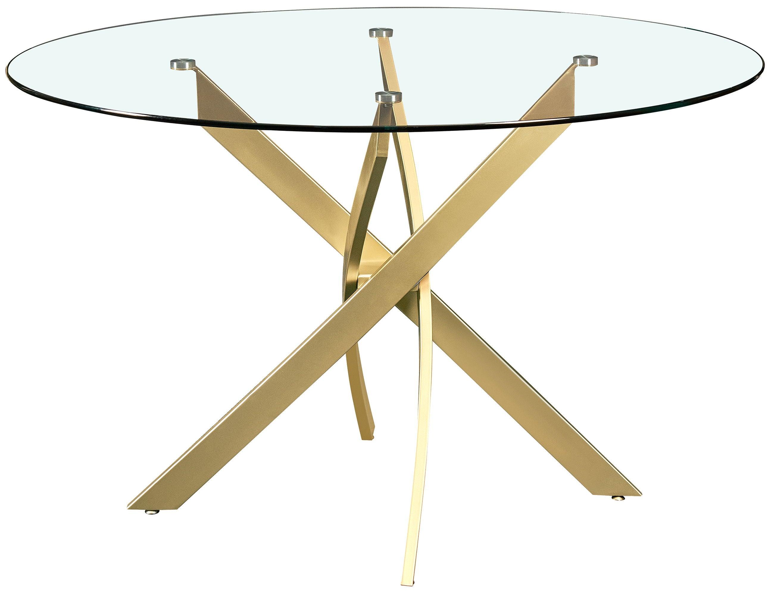 Meridian Furniture - Xander - Dining Table - Gold - 5th Avenue Furniture