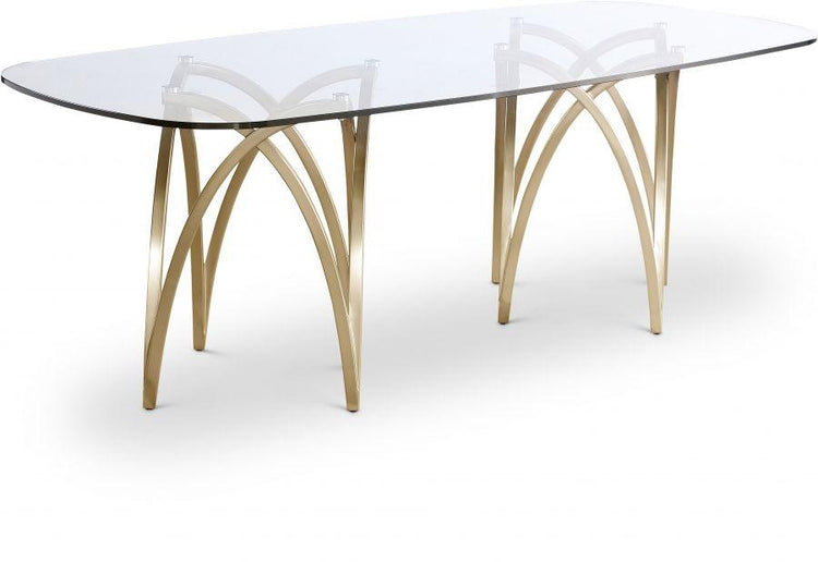 Meridian Furniture - Madelyn - Dining Table - Gold - 5th Avenue Furniture