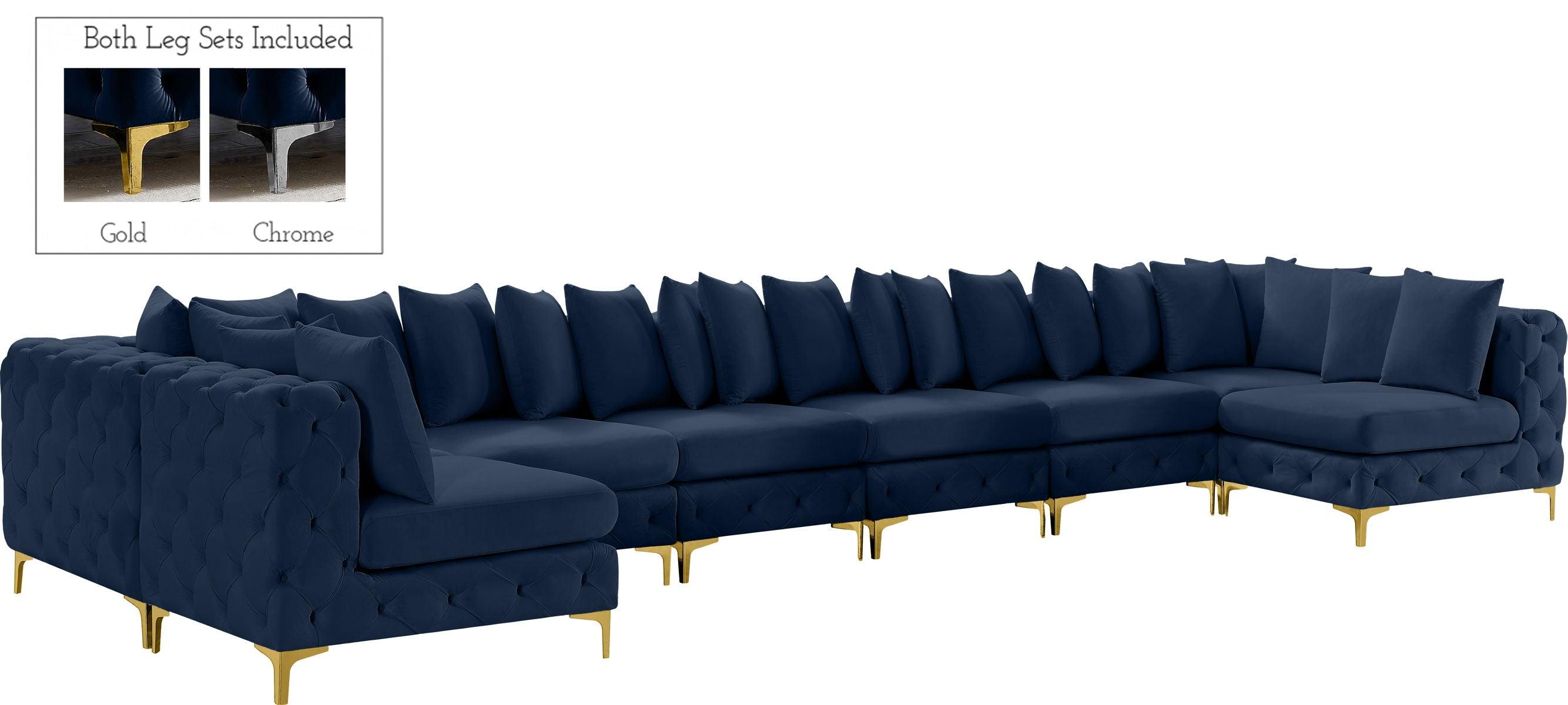 Meridian Furniture - Tremblay - Modular Sectional - Navy - 5th Avenue Furniture