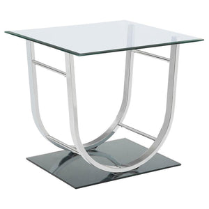 CoasterEssence - Danville - U-Shaped End Table - Chrome - 5th Avenue Furniture