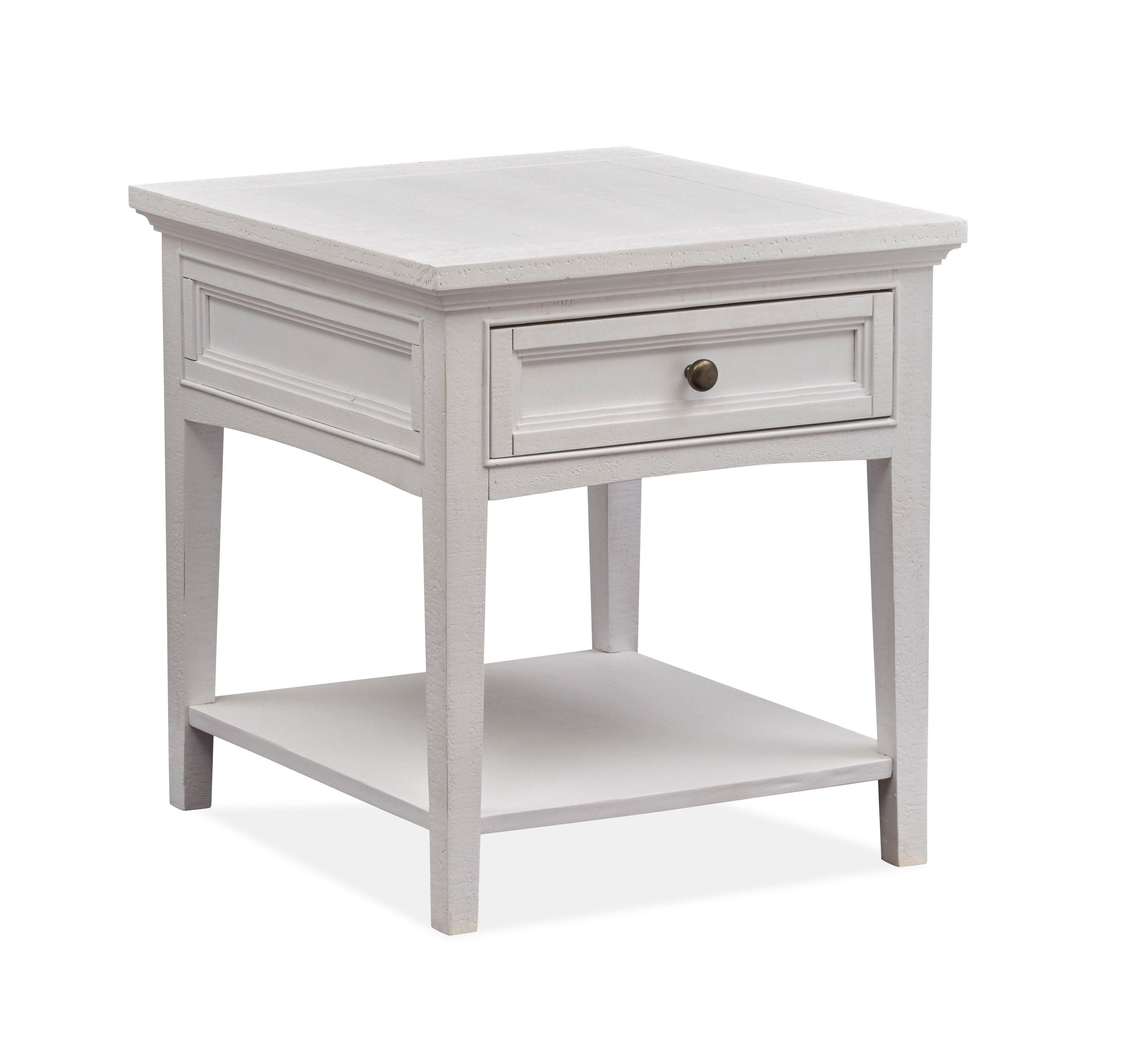 Magnussen Furniture - Heron Cove - Rectangular End Table - Chalk White - 5th Avenue Furniture