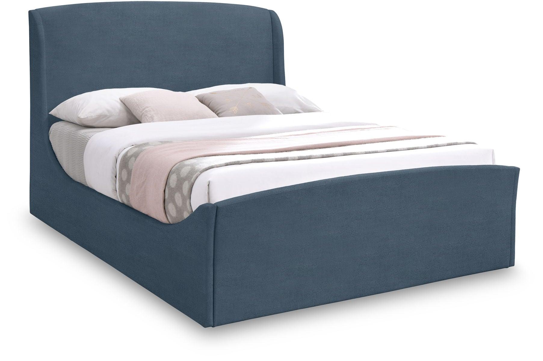 Meridian Furniture - Tess - Queen Bed - Blue - 5th Avenue Furniture