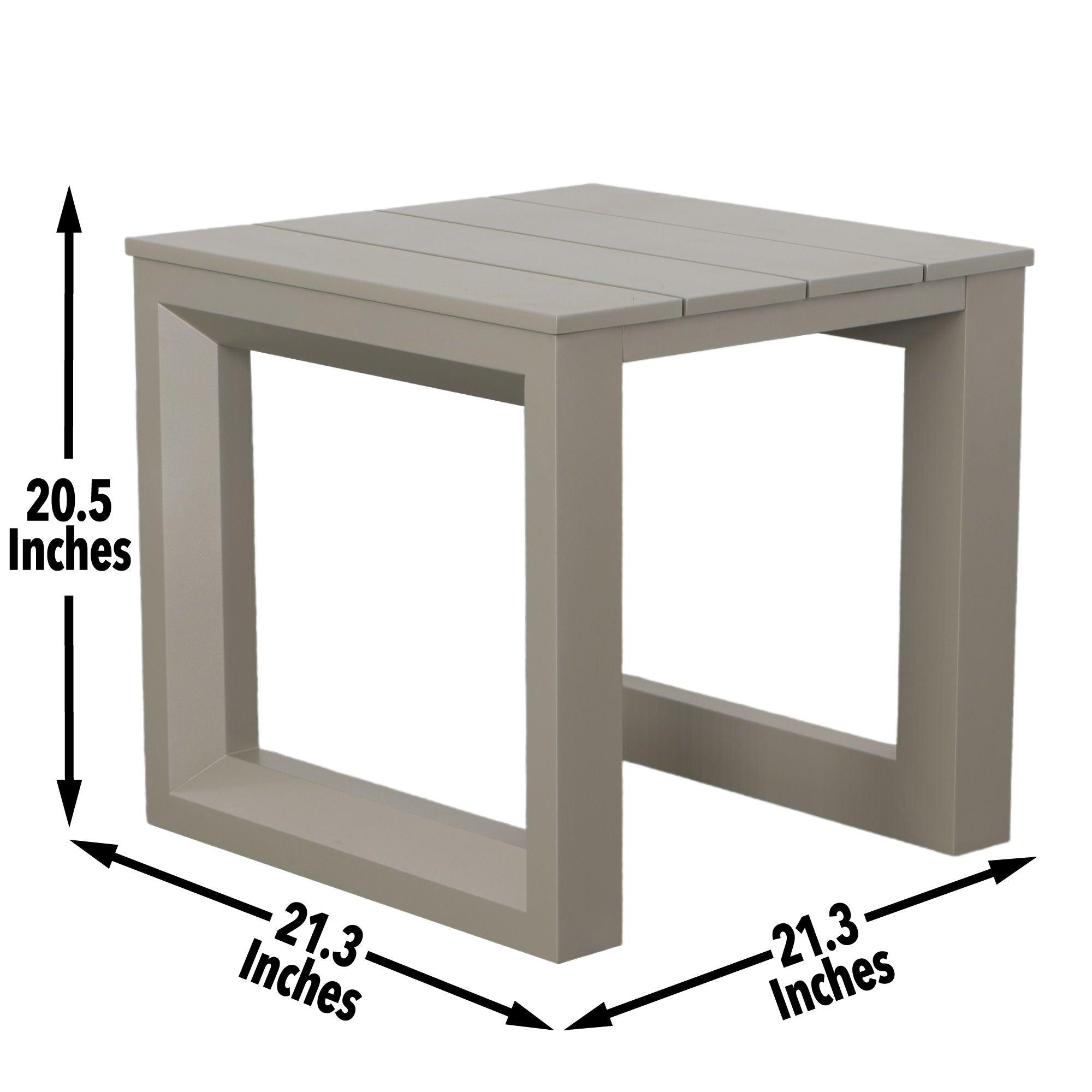 Steve Silver Furniture - Dalilah - Patio Square End Table - Gray - 5th Avenue Furniture