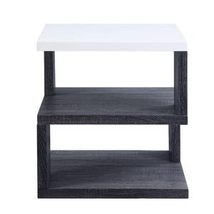 ACME - Pancho - End Table - Gray & White High Gloss - 5th Avenue Furniture