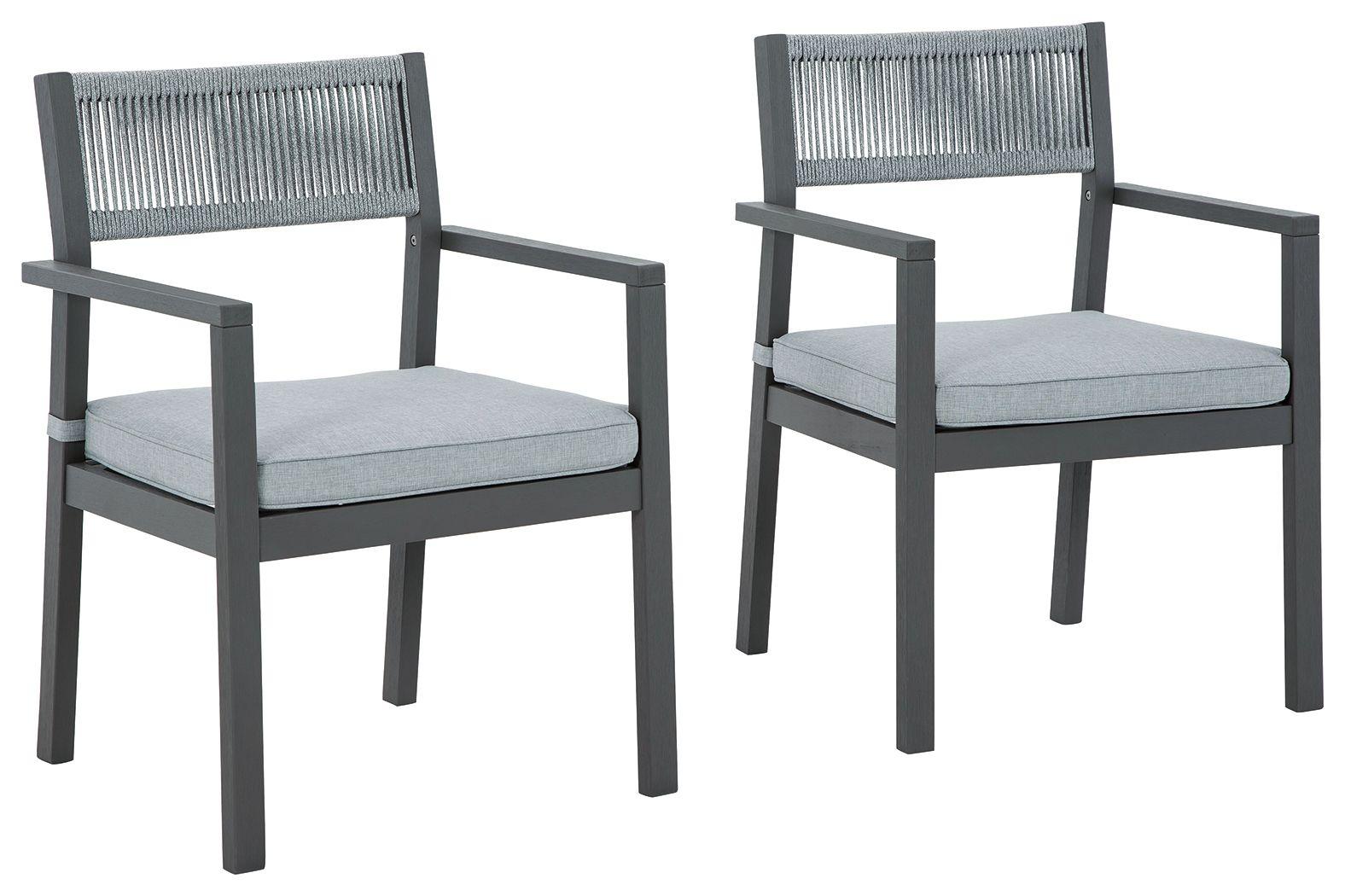 Signature Design by Ashley® - Eden Town - Gray / Light Gray - Arm Chair With Cushion (Set of 2) - 5th Avenue Furniture