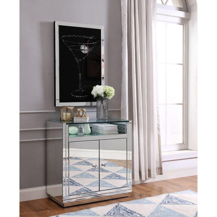 ACME - Nysa - Accent Table - Pearl Silver - 5th Avenue Furniture