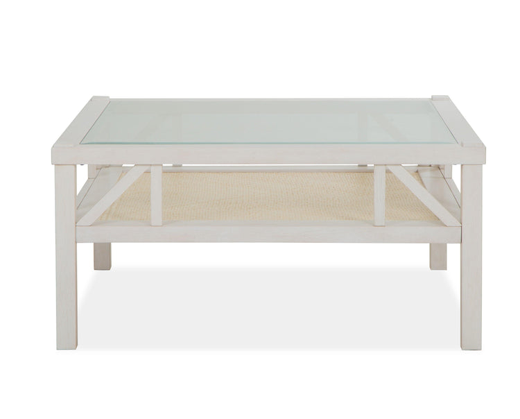 Magnussen Furniture - Ellison - Square Cocktail Table - Antique White - 5th Avenue Furniture