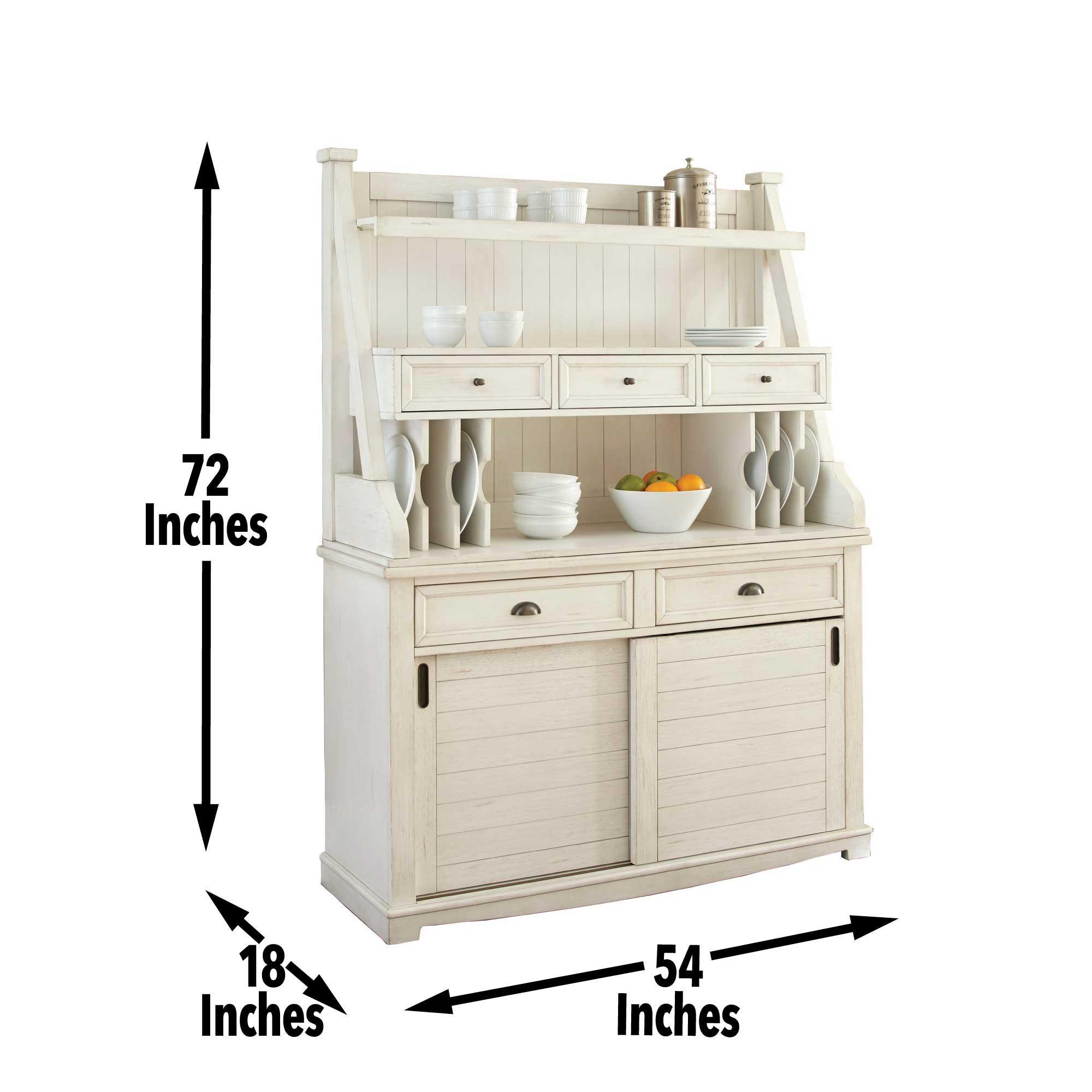 Steve Silver Furniture - Cayla - Buffet And Hutch - White - 5th Avenue Furniture