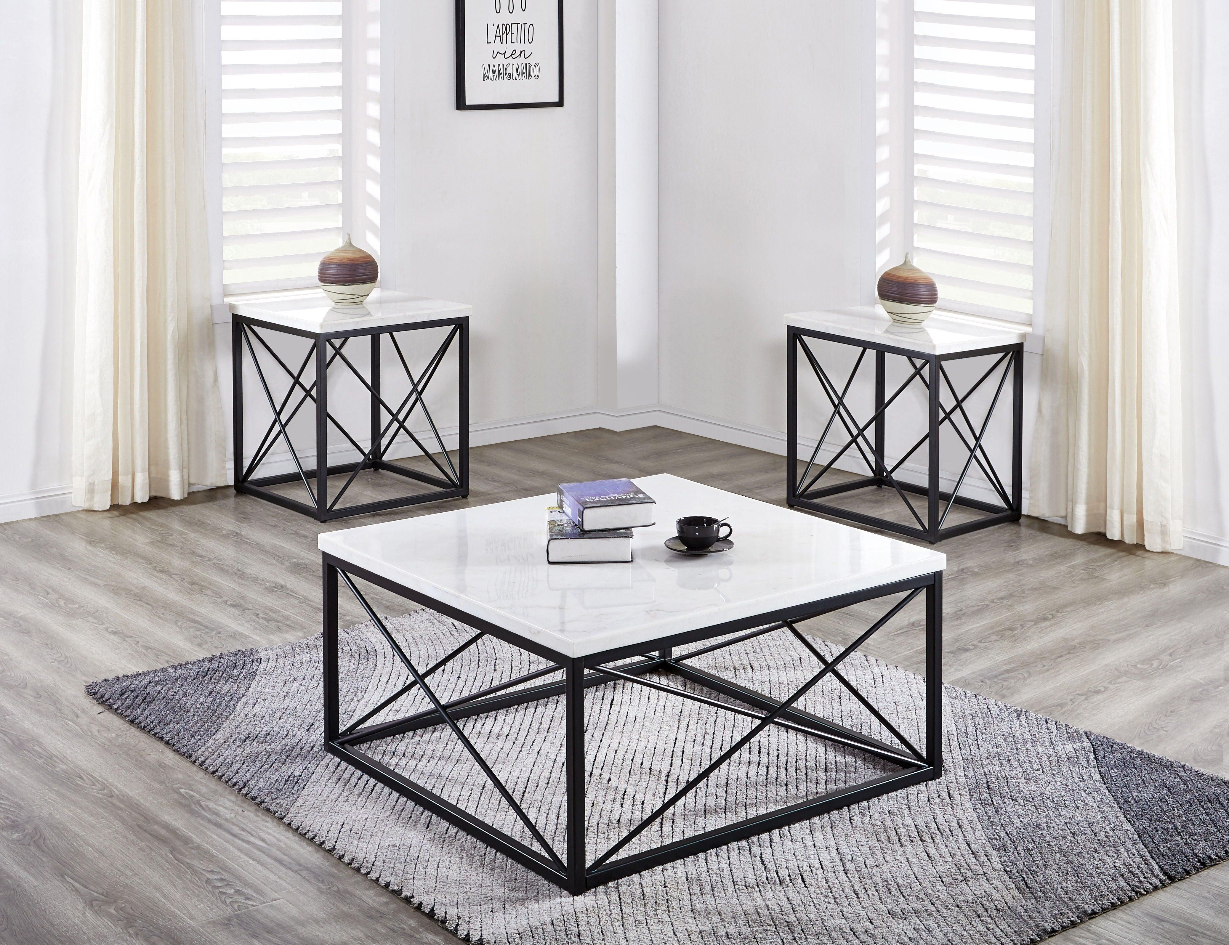 Steve Silver Furniture - Skyler - 3 Piece Table Set - White - 5th Avenue Furniture