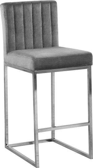 Meridian Furniture - Giselle - Stool with Chrome Legs - 5th Avenue Furniture