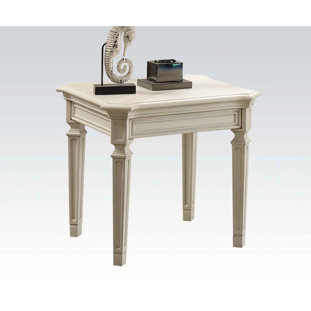 ACME - Florissa - End Table - Antique White - 5th Avenue Furniture