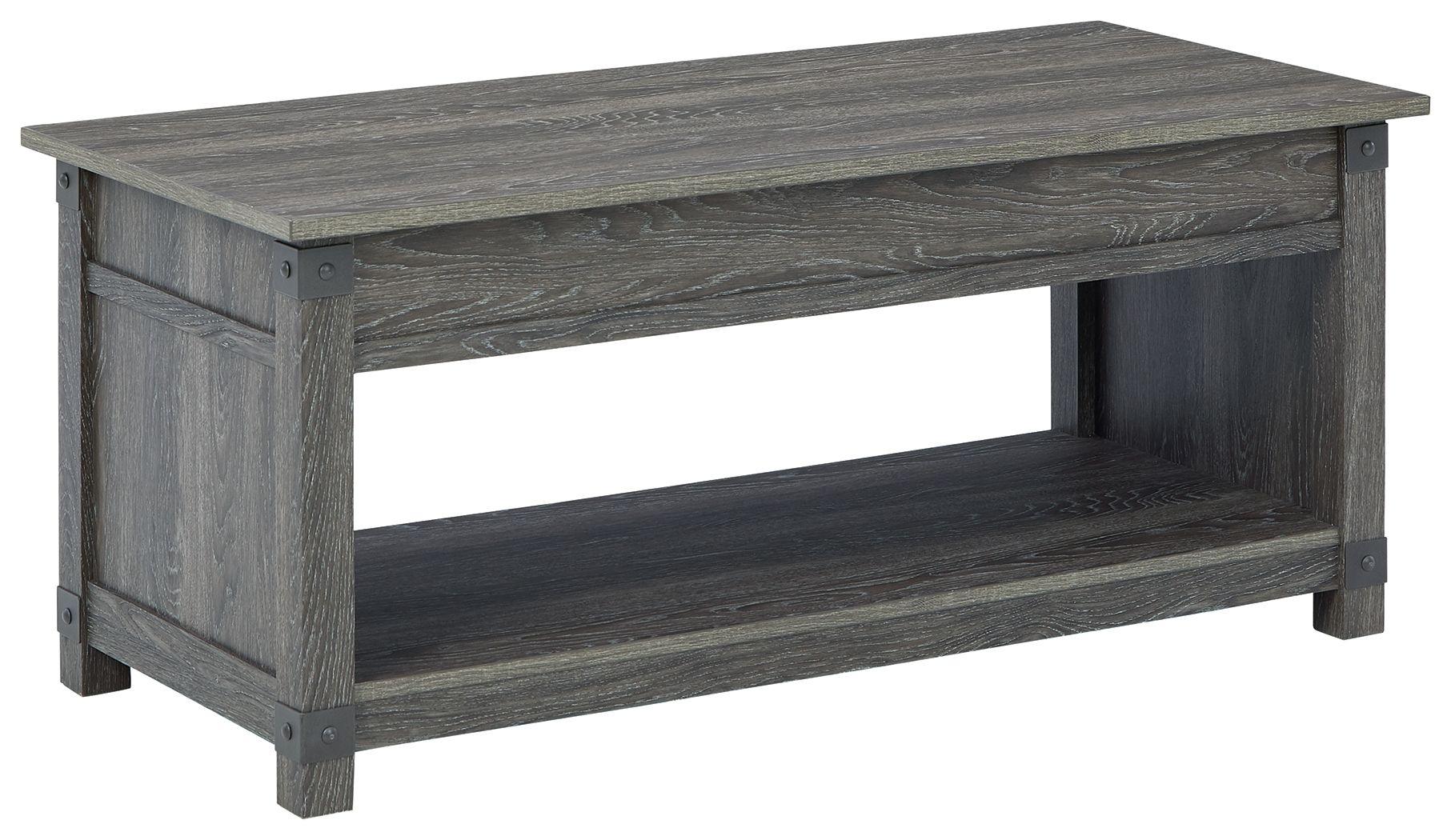 Ashley Furniture - Freedan - Grayish Brown - Rect Lift Top Cocktail Table - 5th Avenue Furniture