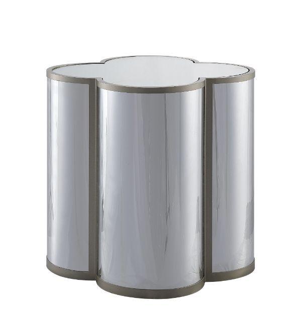 ACME - Clover - End Table - Silver & Champagne Finish - 5th Avenue Furniture