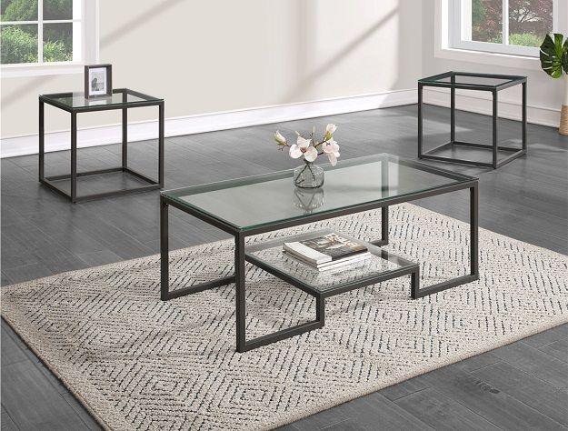 Crown Mark - Karter - 3 Piece Cockail Table - Brown - 5th Avenue Furniture