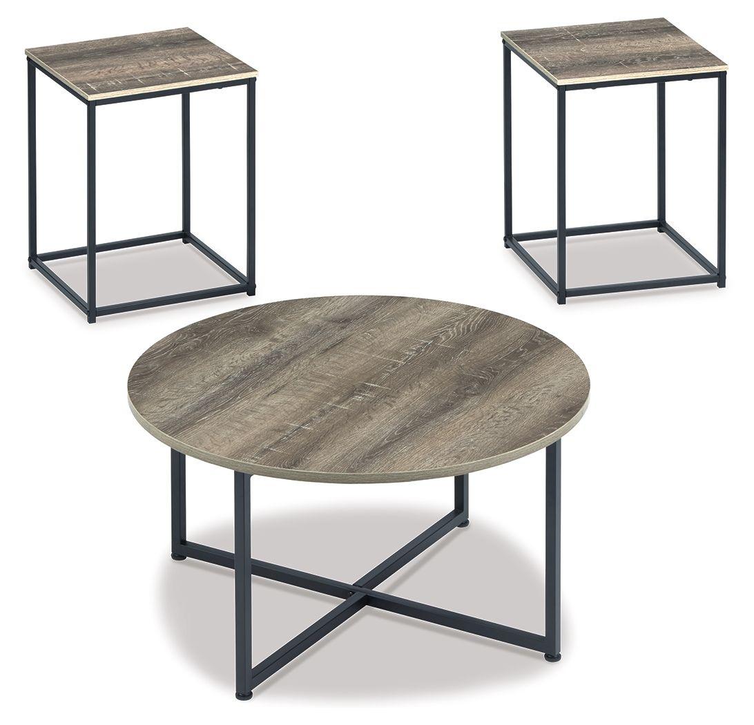 Ashley Furniture - Wadeworth - Brown / Beige - Occasional Table Set (Set of 3) - 5th Avenue Furniture