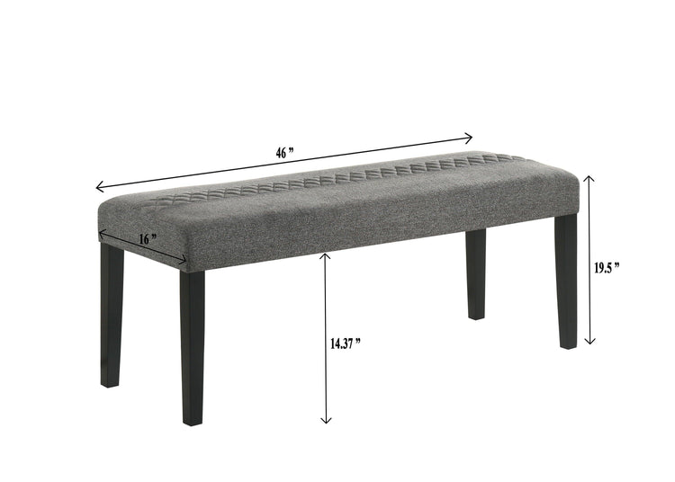 Crown Mark - Arlene - Bench - Gray - 5th Avenue Furniture