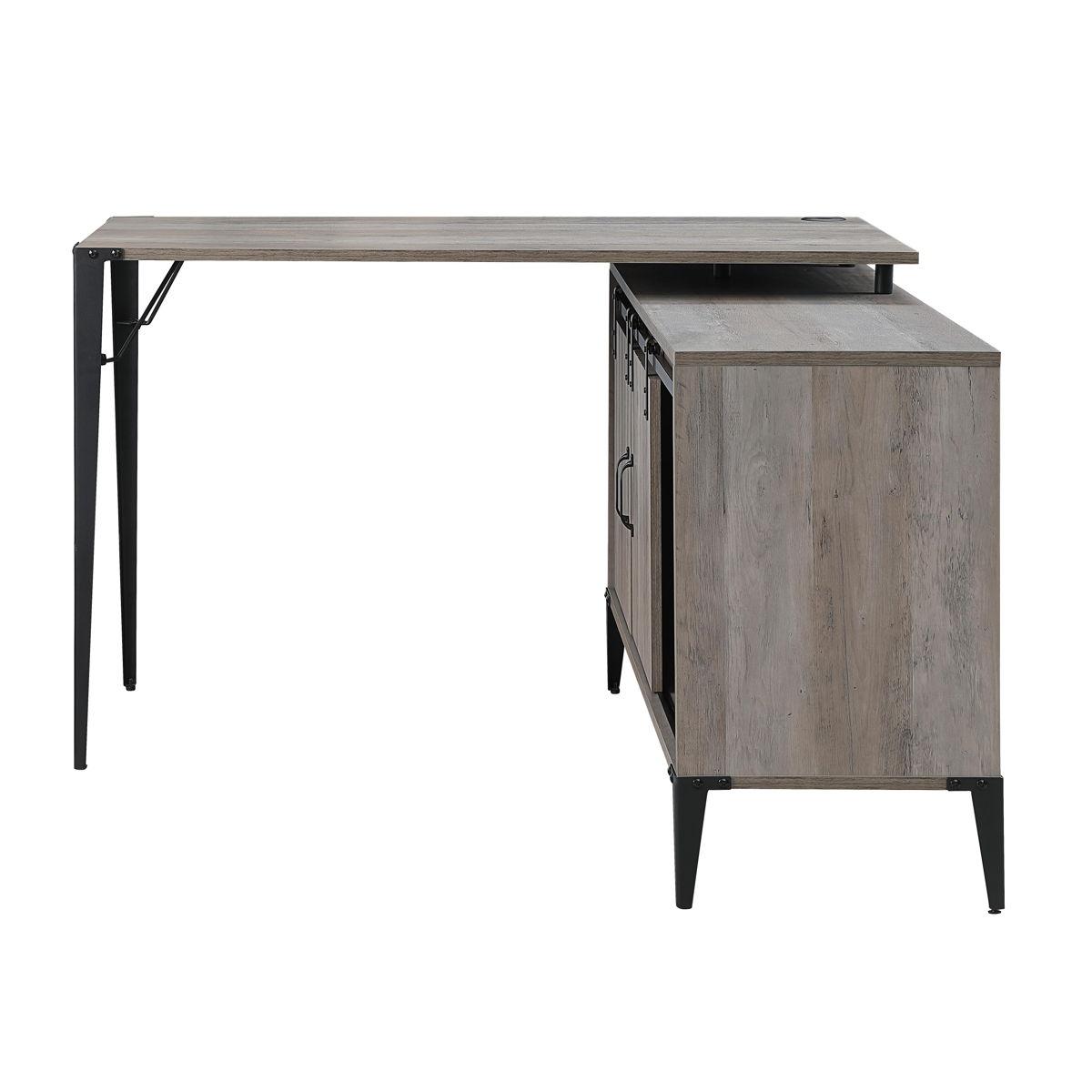 ACME - Zakwani - Writing Desk - Gray Oak & Black Finish - 31" - 5th Avenue Furniture