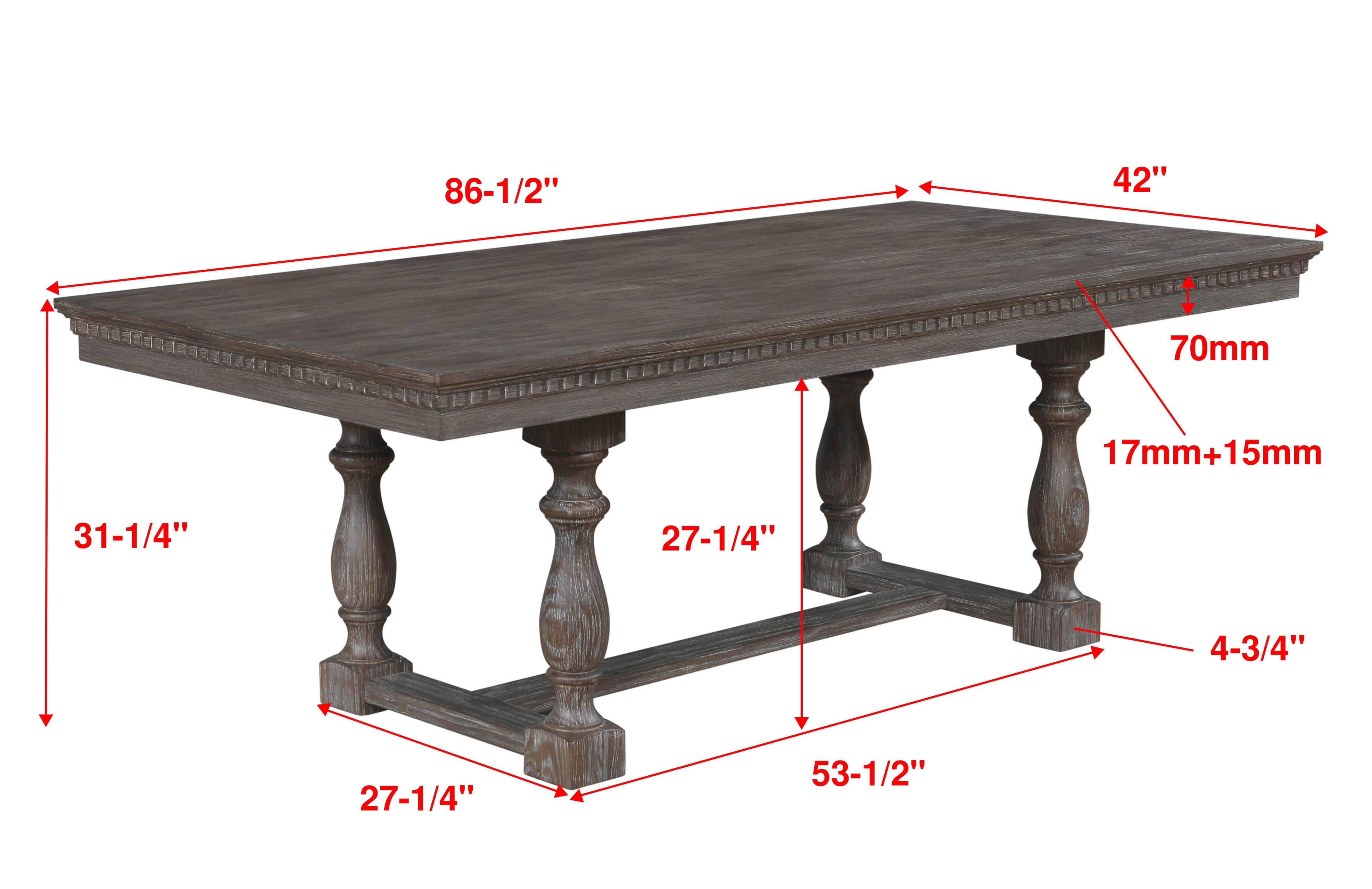 Crown Mark - Regent - Dining Table - Charcoal Black - 5th Avenue Furniture