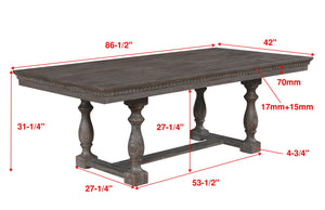 Crown Mark - Regent - Dining Table - Charcoal Black - 5th Avenue Furniture